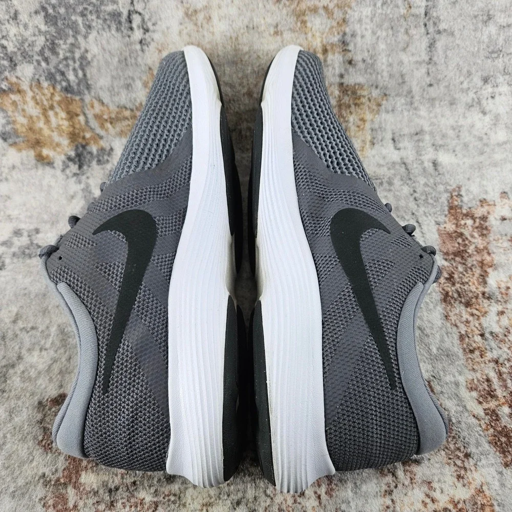 Nike Revolution 4 Running Shoes Mens 12 Grey‎ Black White 908988-010 Sneakers